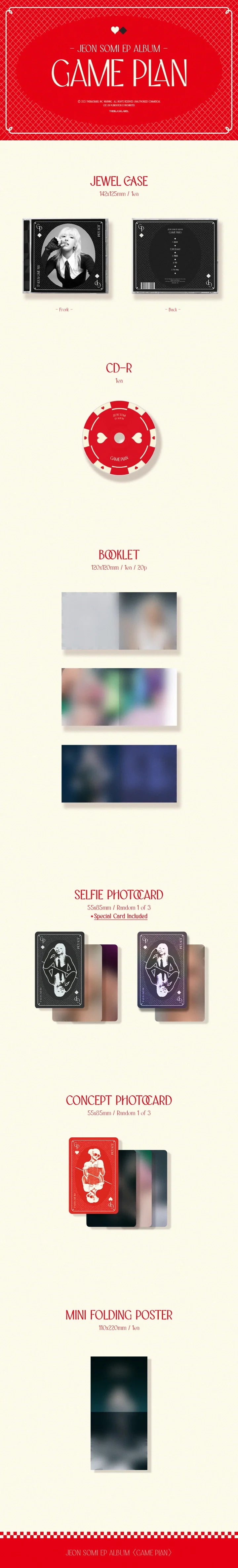 JEON SOMI - EP ALBUM GAME PLAN JEWEL ALBUM Version Infographic