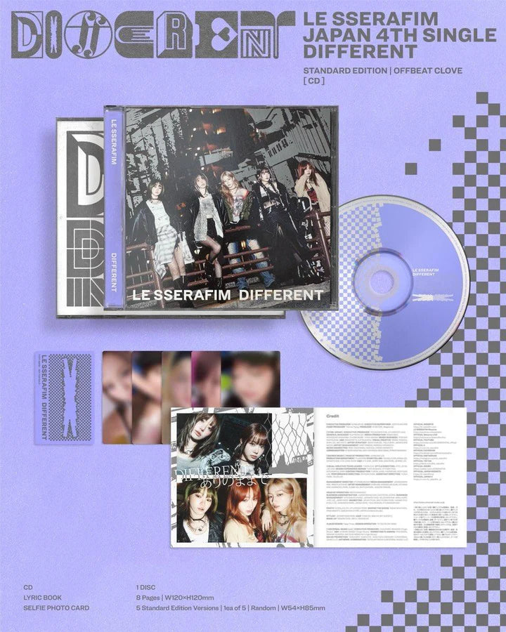 LE SSERAFIM - Japan 4th Single Album DIFFERENT (STANDARD EDITION) Infographic