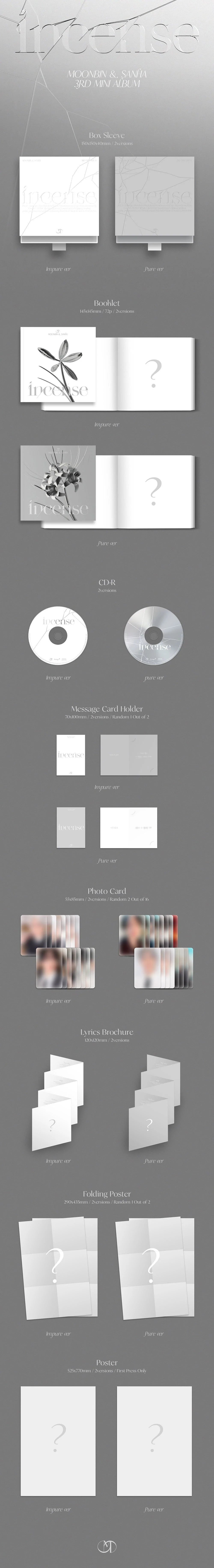 MOONBIN&SANHA (ASTRO) - 3RD MINI ALBUM [INCENSE] + (2PCS PHOTOCARDS FOR PREORDER ONLY) Infographic