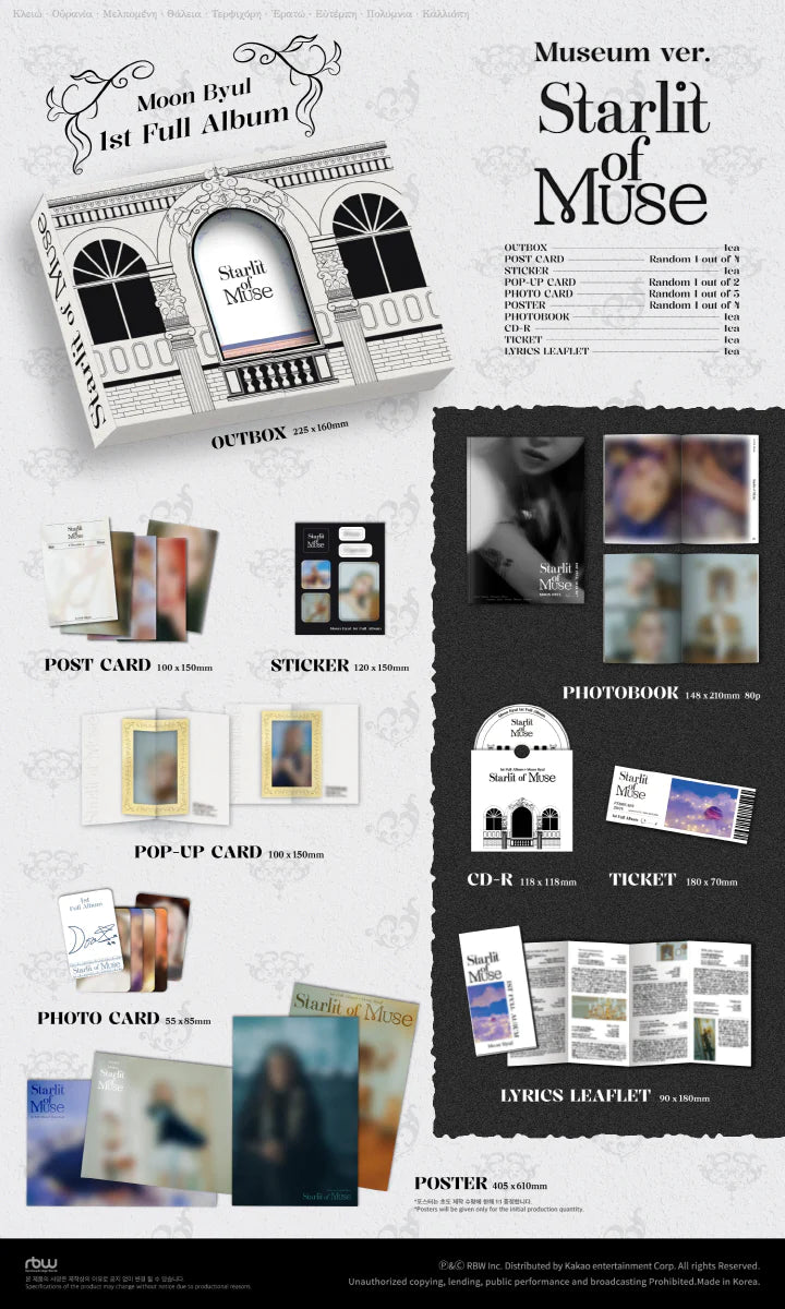 MOON BYUL - 1ST FULL ALBUM STARLIT OF MUSE MUSEUM VERSION Infographic