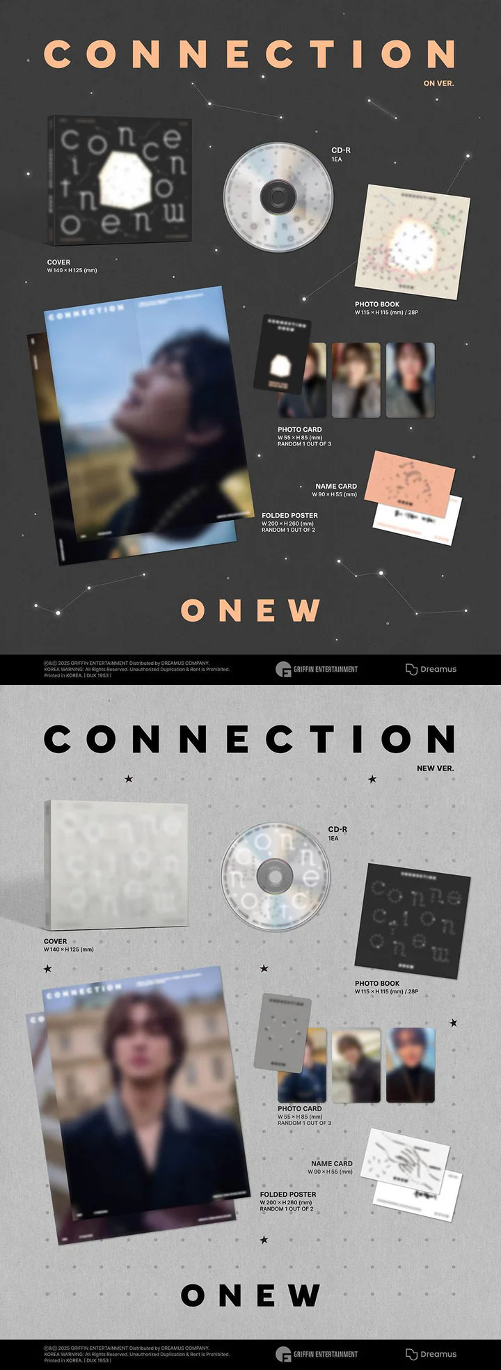ONEW - 4th MINI ALBUM CONNECTION (DIGIPACK Version) Infographic