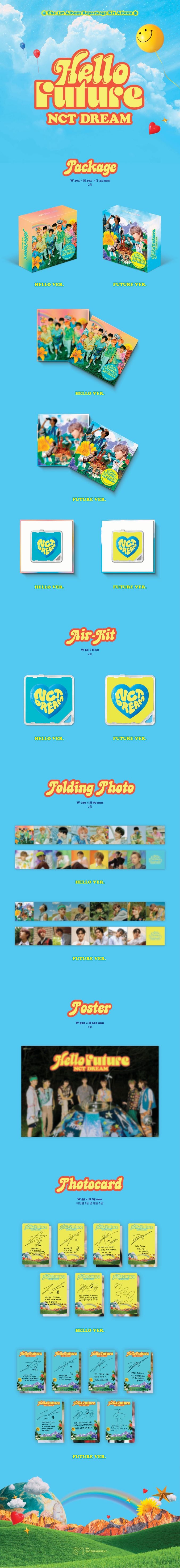 NCT DREAM - THE 1ST ALBUM REPACKAGE HELLO FUTURE (KIT ALBUM) Infographic