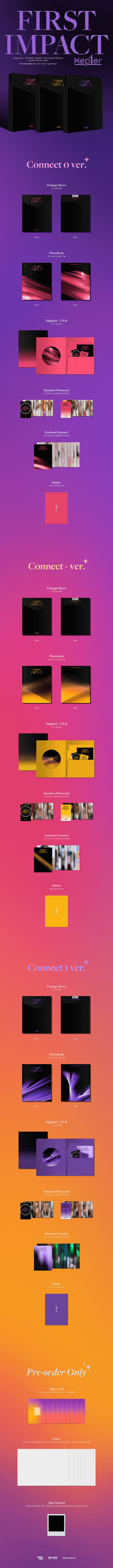 PREORDER  KEP1ER - 1ST MINI ALBUM FIRST IMPACT Infographic