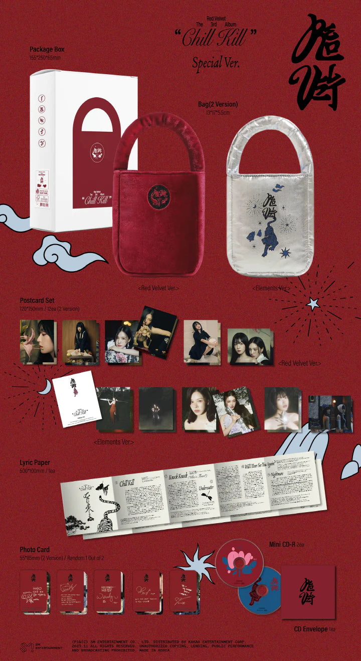 RED VELVET - 3RD ALBUM CHILL KILL BAG VERSION -  LIMITED Infographic