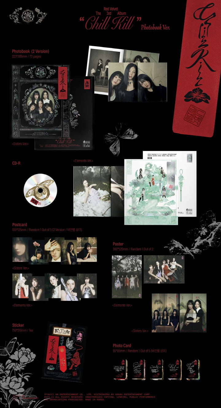 RED VELVET - 3RD ALBUM CHILL KILL PHOTOBOOK VERSION Infographic