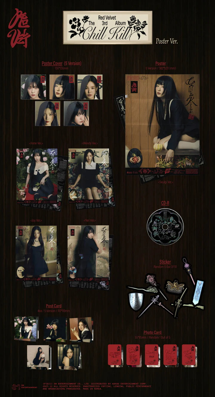 Red Velvet - 3RD ALBUM CHILL KILL POSTER VERSION Infographic