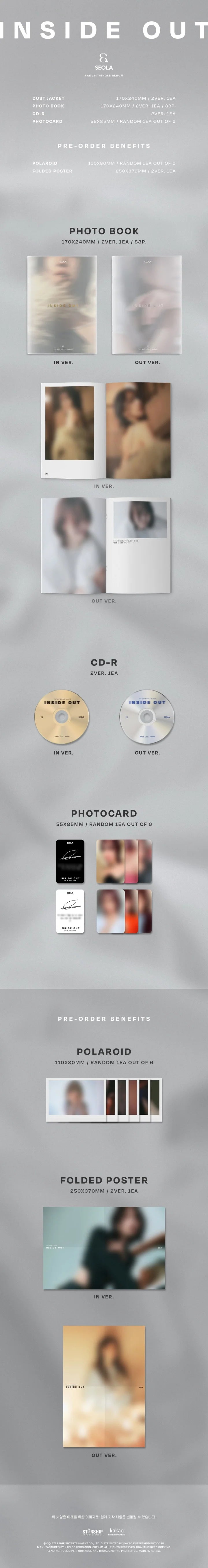 SEOLA (WJSN) - 1ST SINGLE ALBUM INSIDE OUT STANDARD VERSION Infographic