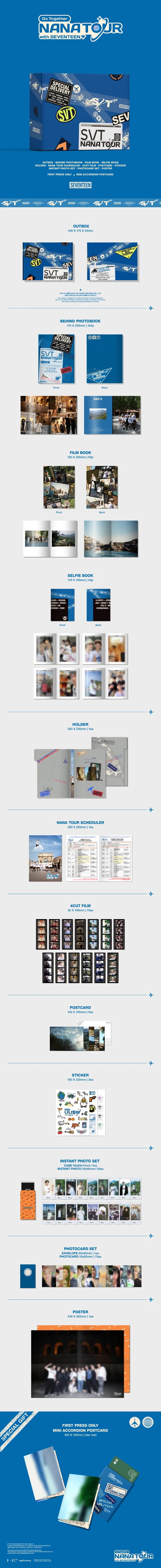 SEVENTEEN - NANA TOUR with SEVENTEEN 2024 MOMENT PACKAGE Infographic