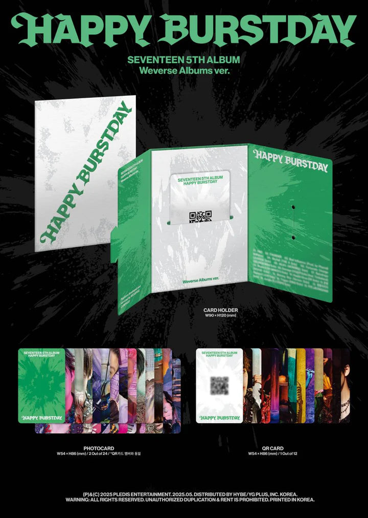 SEVENTEEN - HAPPY BURSTDAY (Weverse Albums Version) Infographic