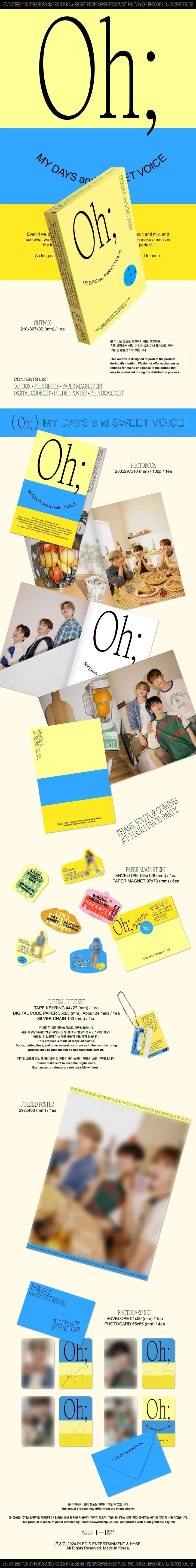 SEVENTEEN - UNIT PHOTOBOOK [Episode Oh, My Days and Sweet Voice] B Infographic