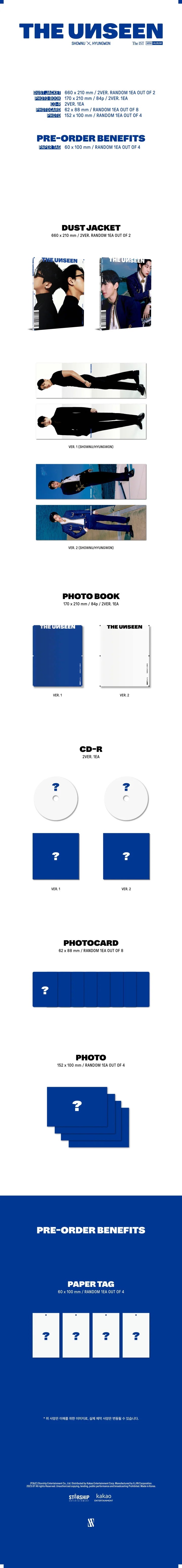 SHOWNU x HYUNGWON  MONSTA X  - 1st Mini Album THE UNSEEN Infographic