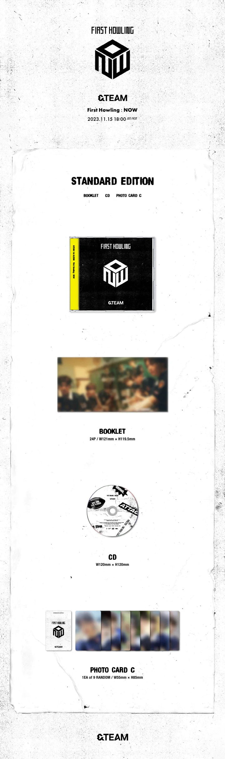 &TEAM - 1st ALBUM „ÄéFirst Howling  NOW„Äè STANDARD EDITION Infographic