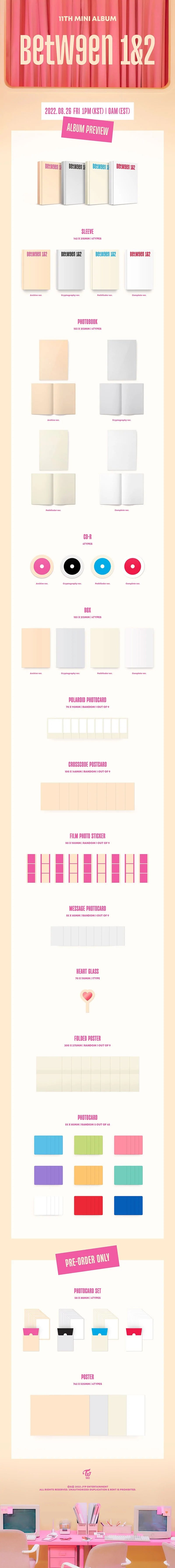 TWICE - 11th MINI ALBUM BETWEEN 1&2 Infographic