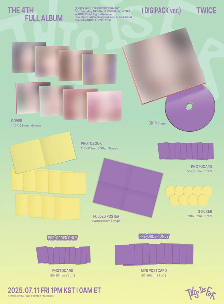 TWICE - THIS IS FOR (4th FULL ALBUM) (DIGIPACK Version) Infographic