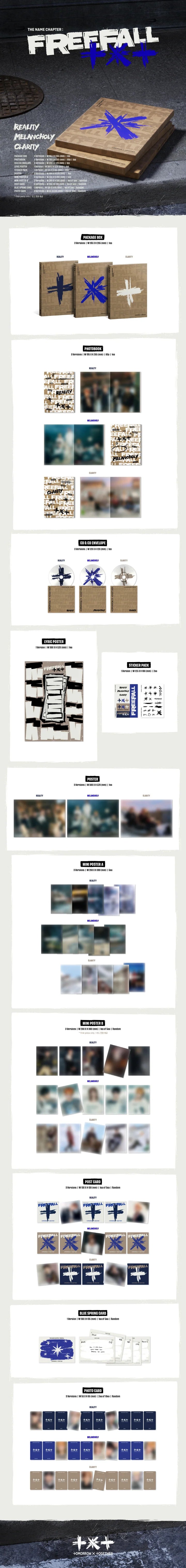 TXT - 3RD FULL ALBUM The name chapter  FREEFALL Infographic