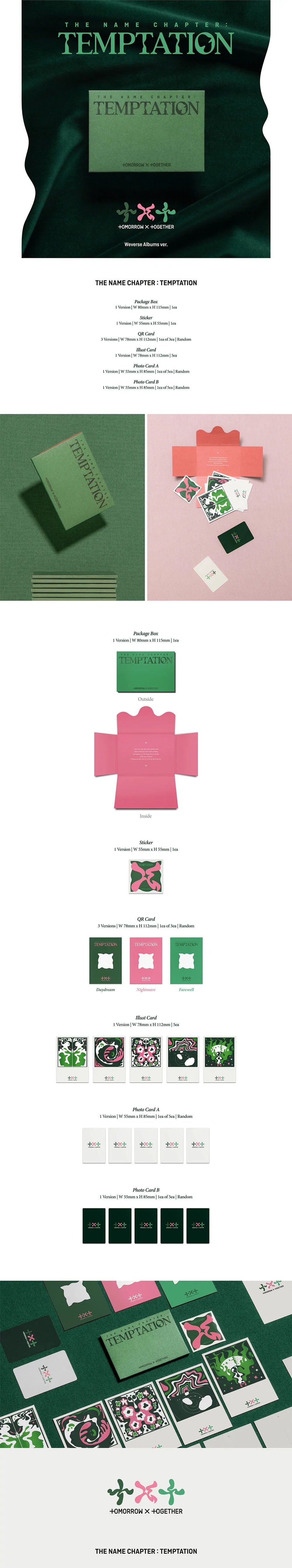 TXT - THE NAME OF CHAPTER  TEMPTATION   WEVERSE ALBUMS VER. Infographic