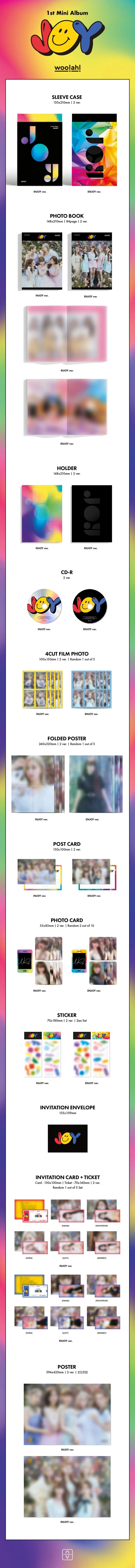 WOO!AH! - 1ST MINI ALBUM JOY Infographic