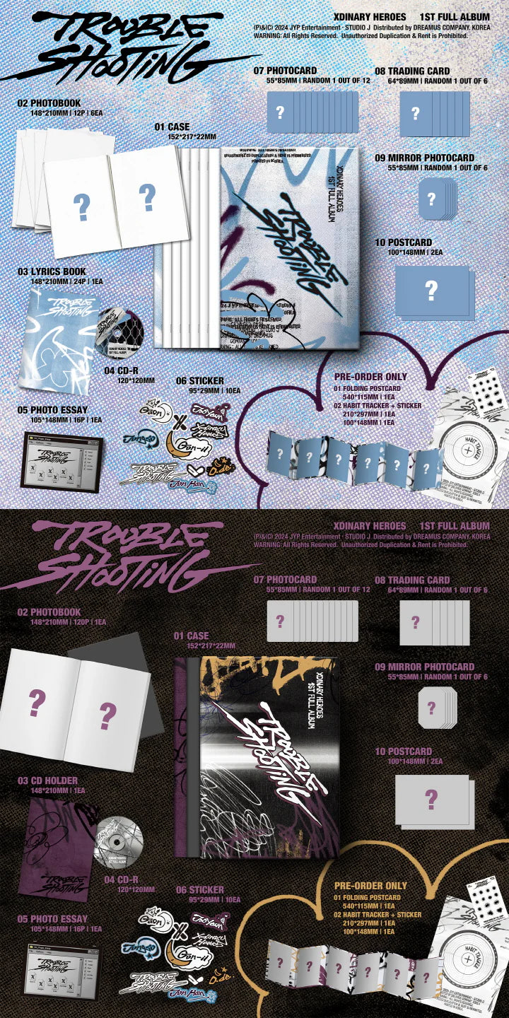 Xdinary Heroes - Troubleshooting (1ST FULL ALBUM) (Standard Version) Infographic