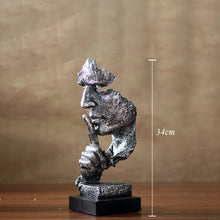 Silence Men Statues Figurine for Home Decoration