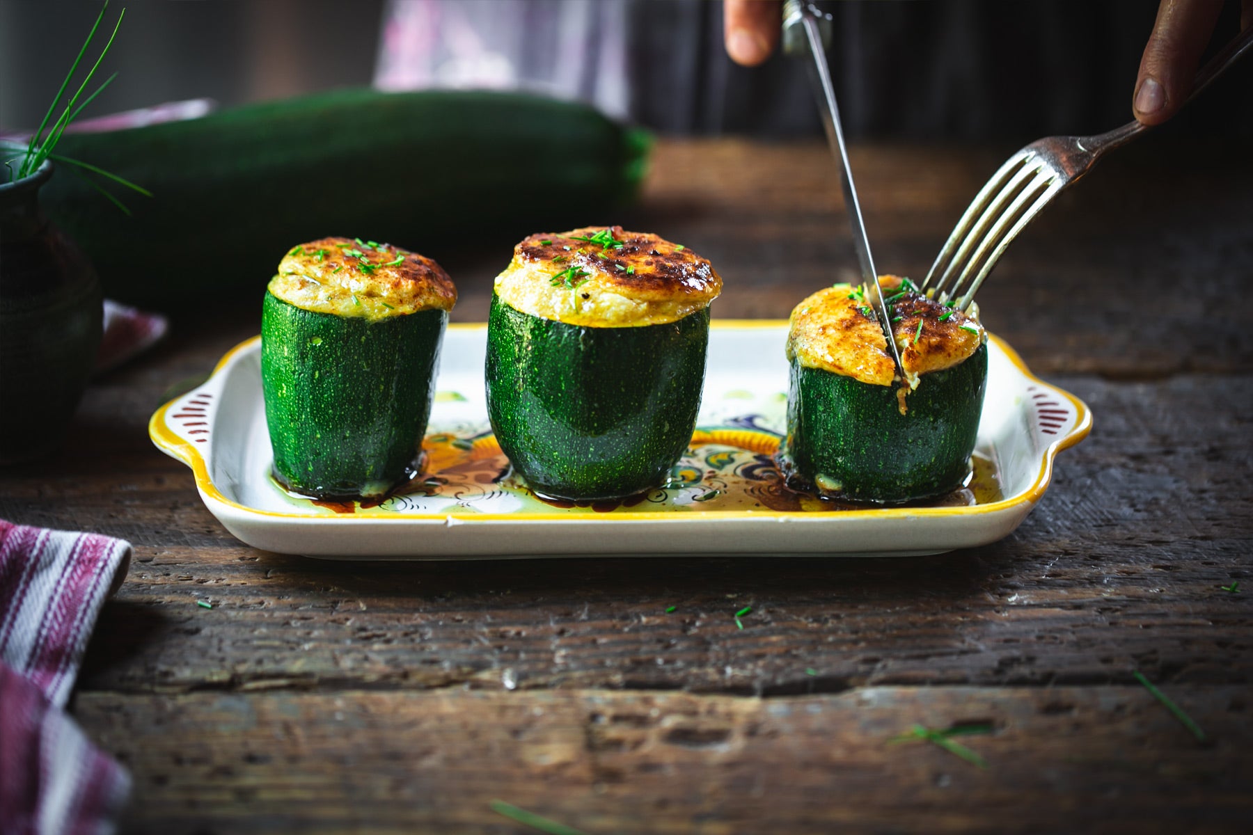 Stuffed Zucchini Soufflé Recipe