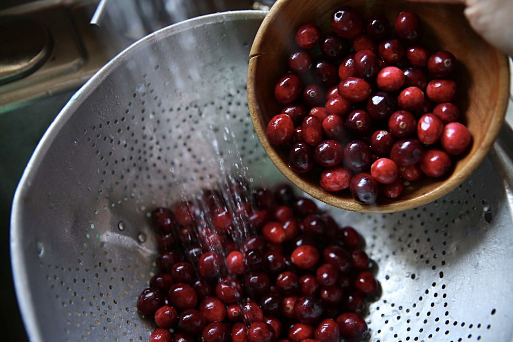 Cranberry sauce made in the Fontana wood-fired oven 