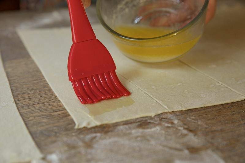 Butter on puffed pastry baked in Fontana wood-burning oven 