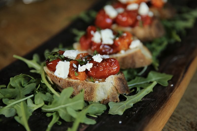 cherry tomatoes roasted in Fontana wood-fired oven are ready to be served