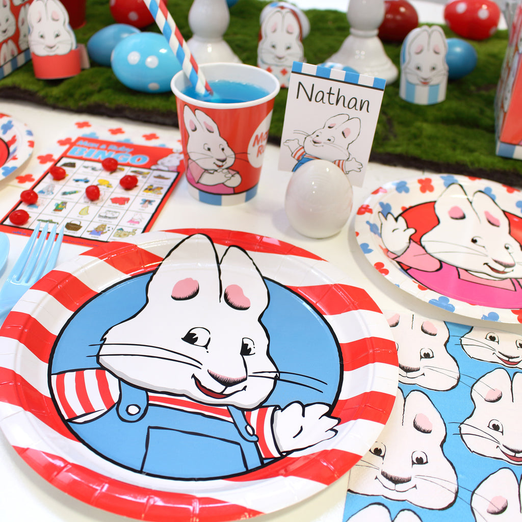 Max and Ruby Easter Place setting with plate cup napkin egg place card holder name easter egg holders printables