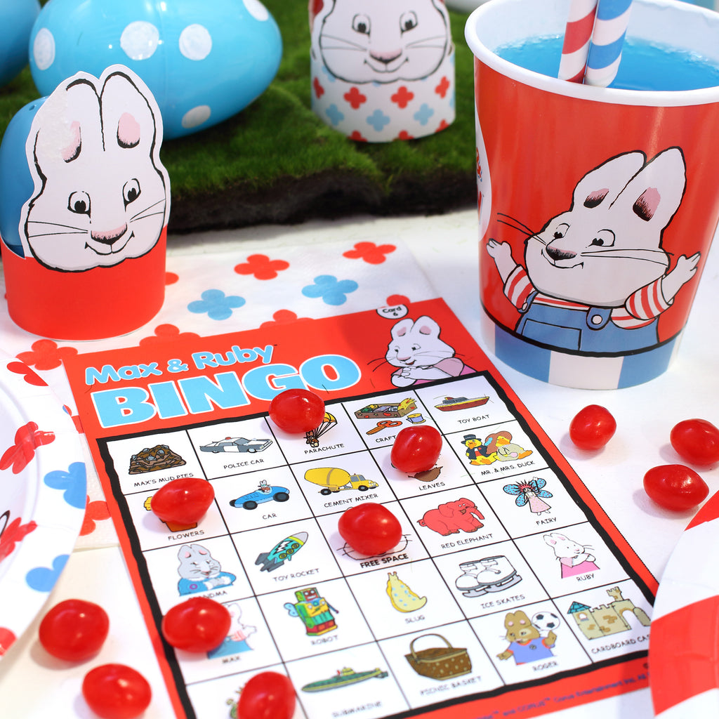 Max and Ruby Printable Bingo game activity for all ages kids and adults