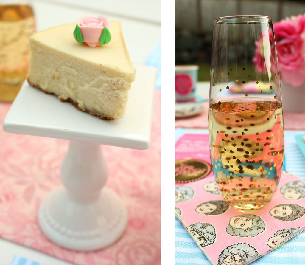 Golden Girls party with a cheesecake bar cart, Chica and Jo Events