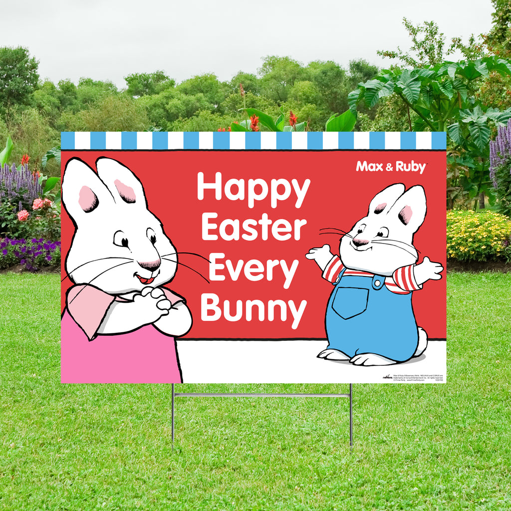 Max and Ruby Easter Yard Sign