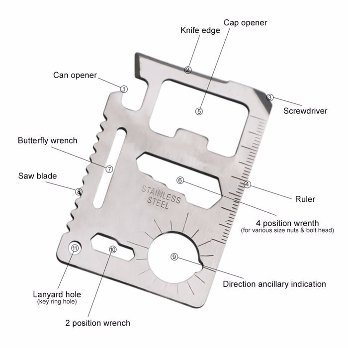 11 in 1 wallet multi tool