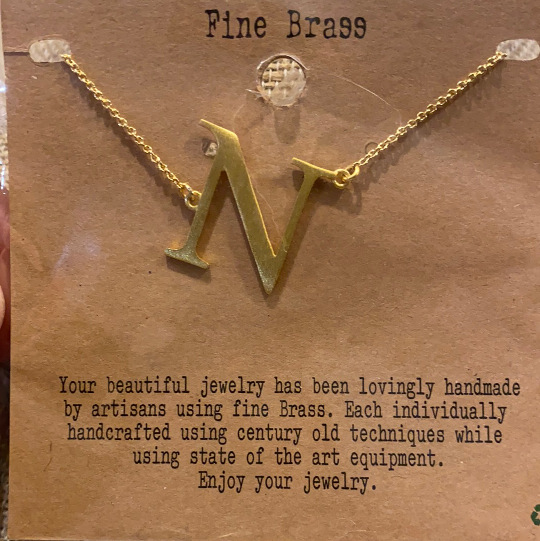 Gold Letter Necklace - FINAL SALE