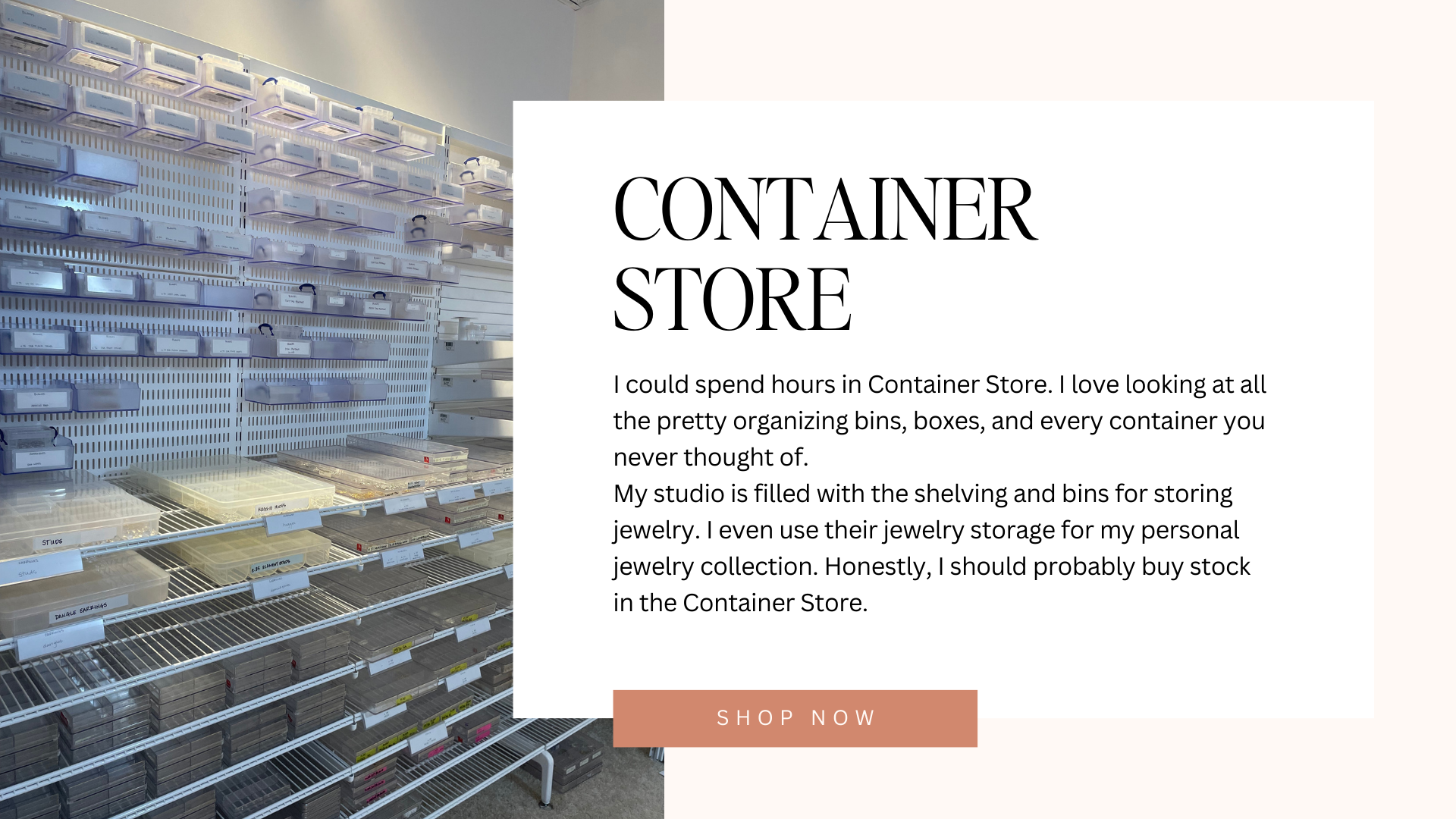 container store | my studio is filled with all their organizing products