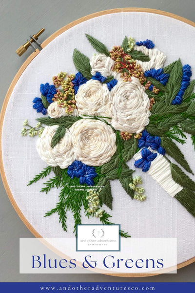Blues & Greens Embroidery Favorites - Blog Post by And Other Adventures Embroidery Co