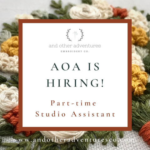 AOA is hiring!  Part Time Studio Assistant