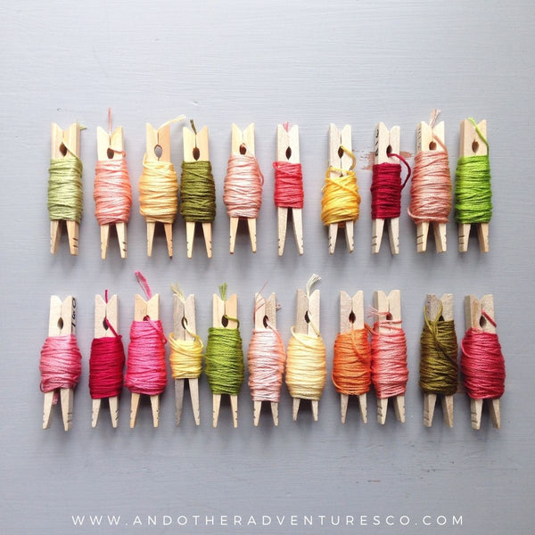 Why the heck do I store my embroidery floss on clothespins? - And Other  Adventures Embroidery Co