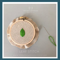 Leaf Stitch Tutorial by And Other Adventures Embroidery Co