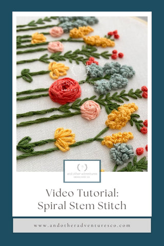 AOA Video Tutorial: Spiral Stem Stitch by And Other Adventures Embroidery Co