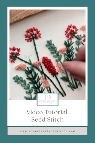 Video Tutorial: Seed Stitch - Embroidery How To by And Other Adventures Embroidery Co