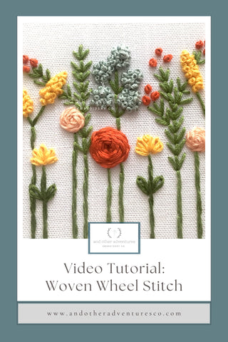 AOA Video Tutorial Woven Wheel Stitch Indian Summer