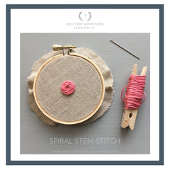 Spiral Stem Stitch Tutorial by And Other Adventures Embroidery Co