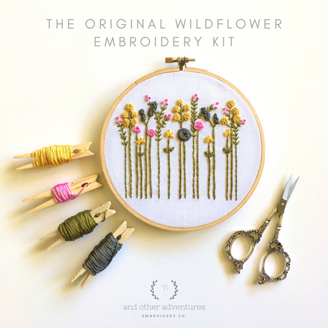 The Original Wildflower Hand Embroidery Kit | And Other Adventures Embroidery Co