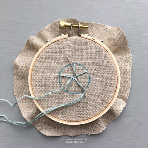 Woven Wheel Stitch Tutorial - And Other Adventures Embroidery Co