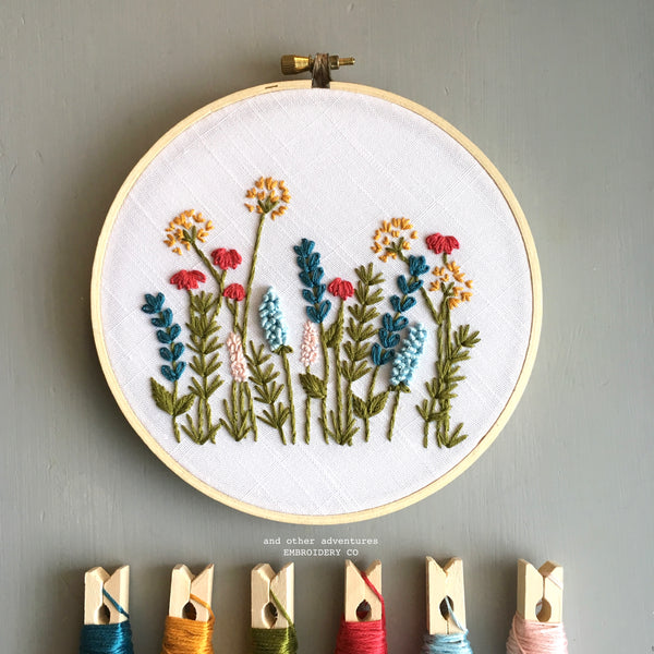 Beginner Embroidery KIT - Bright Summer Meadow by And Other Adventures Embroidery Co