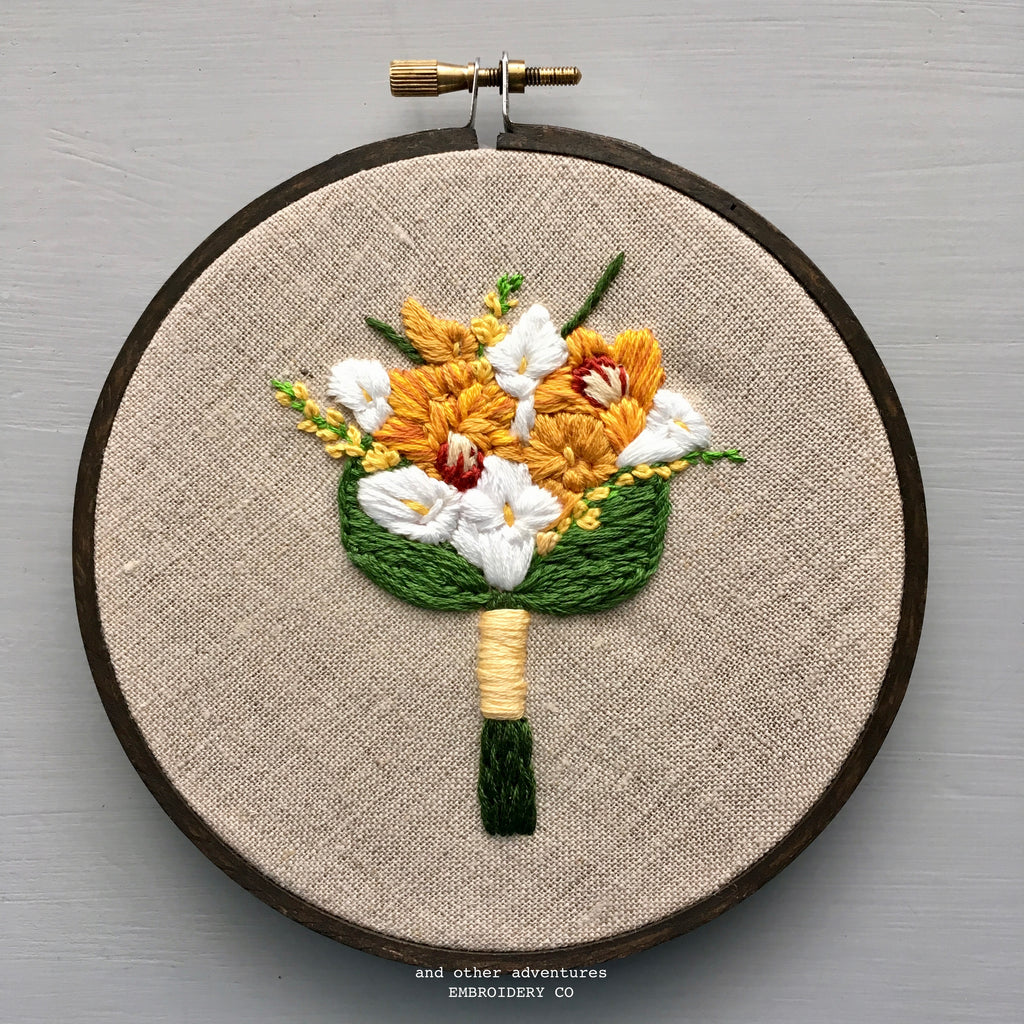 The Elegant Beauty of an Orchid and Calla Lily Bouquet - And Other  Adventures Embroidery Co