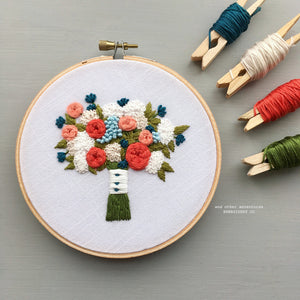 The Caroline Bouquet Hand Embroidery Pattern - And Other Adventures 