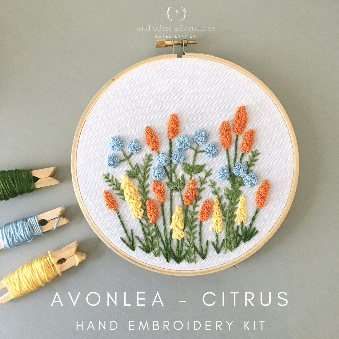 Beginner Hand Embroidery Kit - Wildwood in Orange