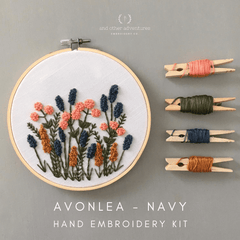 Beginner Hand Embroidery Kit - Wildwood in Rust - And Other