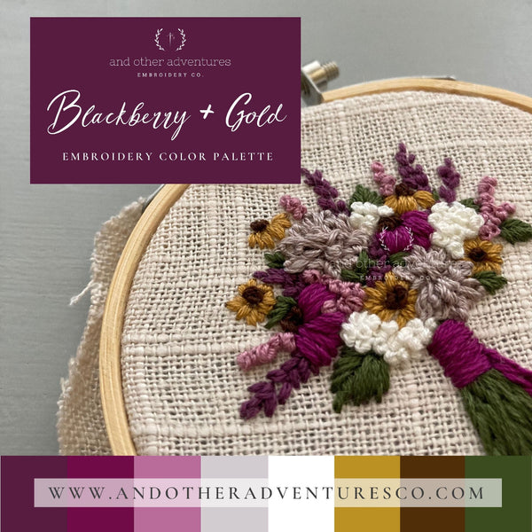 Color Palettes - Blackberry + Gold | And Other Adventures Embroidery Co